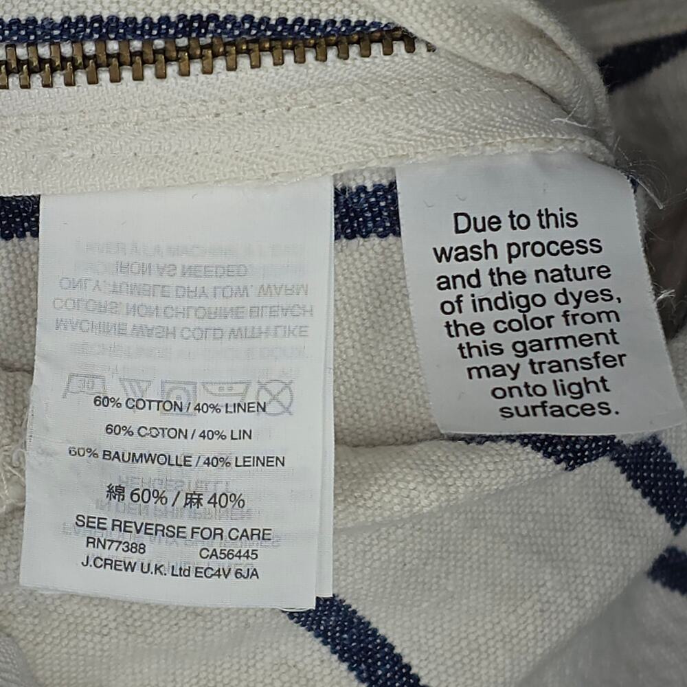 MADEWELL WOMEN'S CASUAL STRIPED WIDE‑LEG JUMPSUIT – SIZE M – WHITE/NAVY STRIPES - Picture 7 of 12